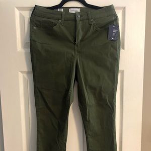 New Crown and Ivy High Rise Skinny Dark Green Olive Jeans Sz 8/28